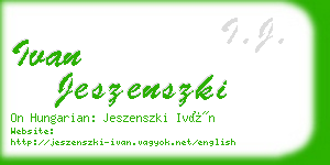 ivan jeszenszki business card